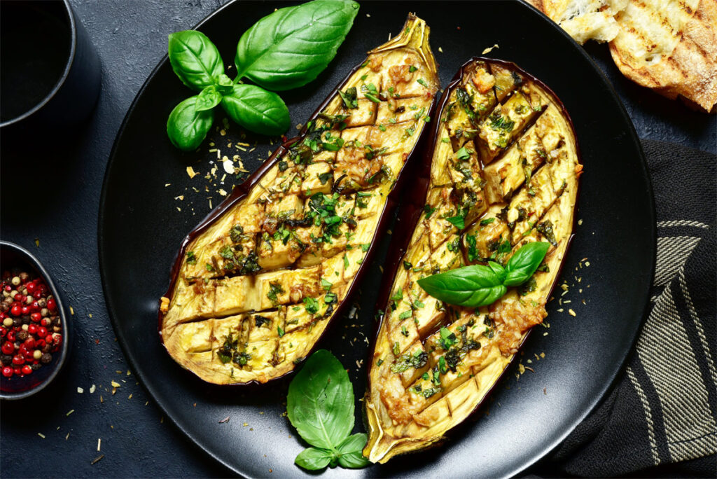 gegrillte Aubergine