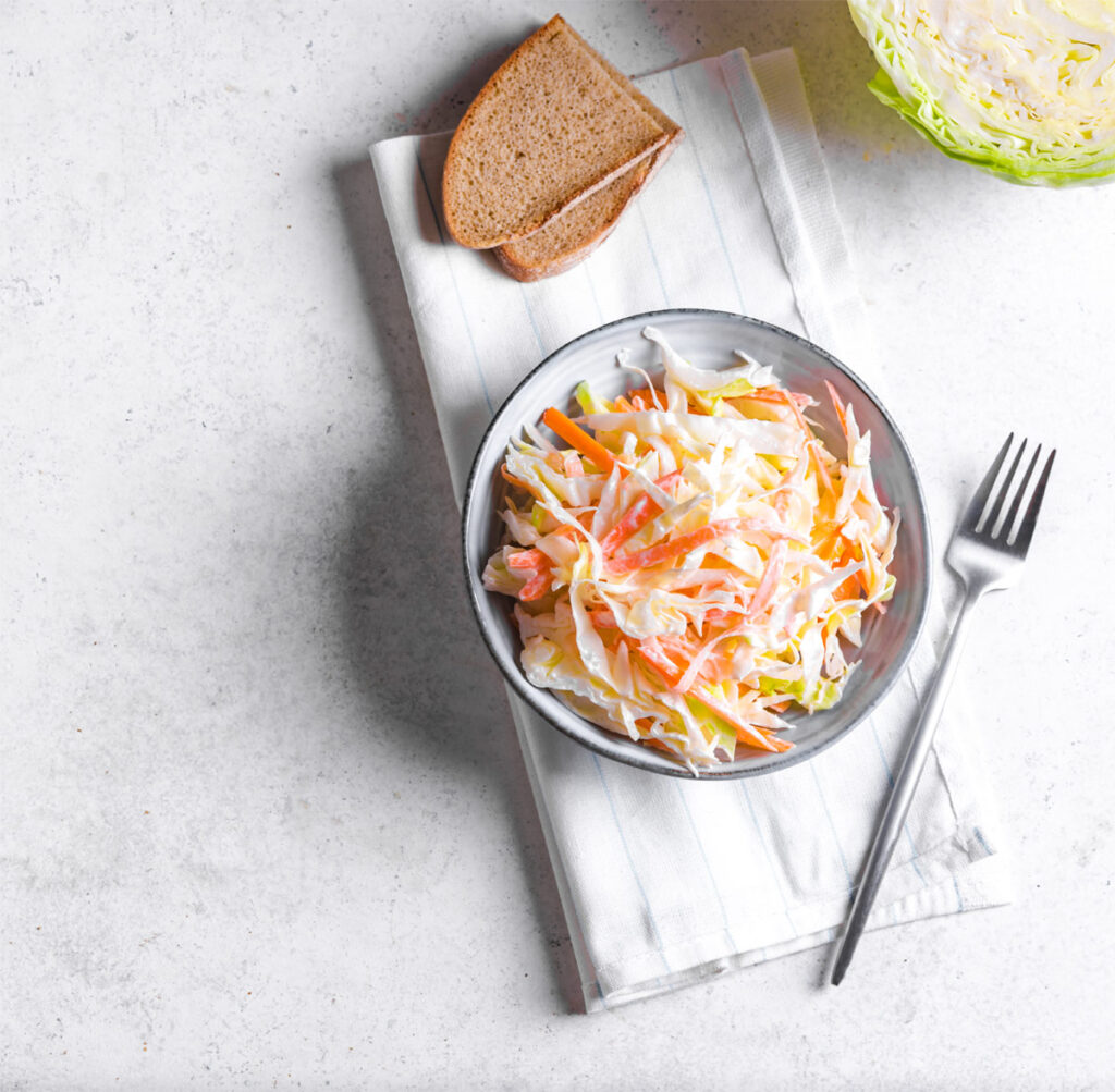 Eine Schüssel mit Cole Slaw