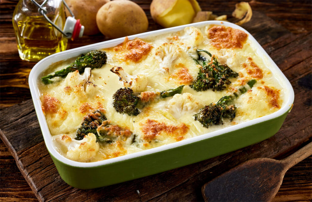 Kartoffelgratin mit Gemüse