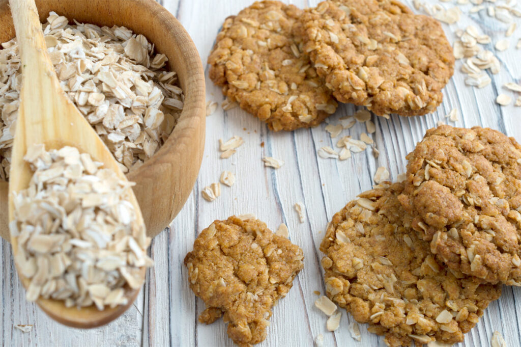 Haferflockenkekse gebacken