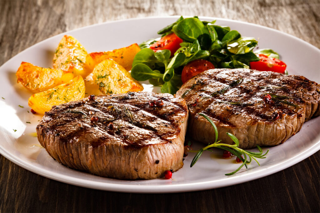 Rumpsteak mit Kartoffeln