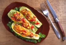 Gefüllte Zucchini