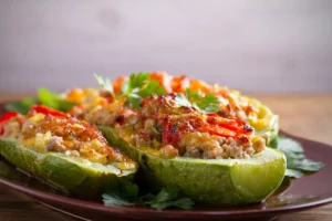 gefüllte Zucchini mit Fleisch